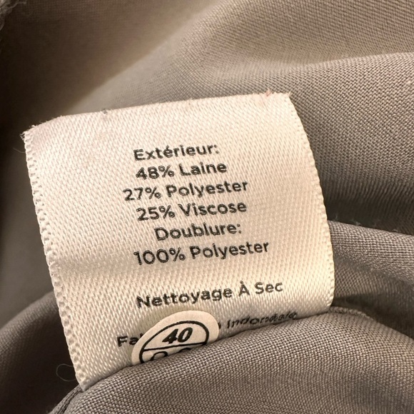 Talbots Petites Womens Wool Blend Lined Pencil Midi Skirt Gray Pockets - Picture 7 of 9